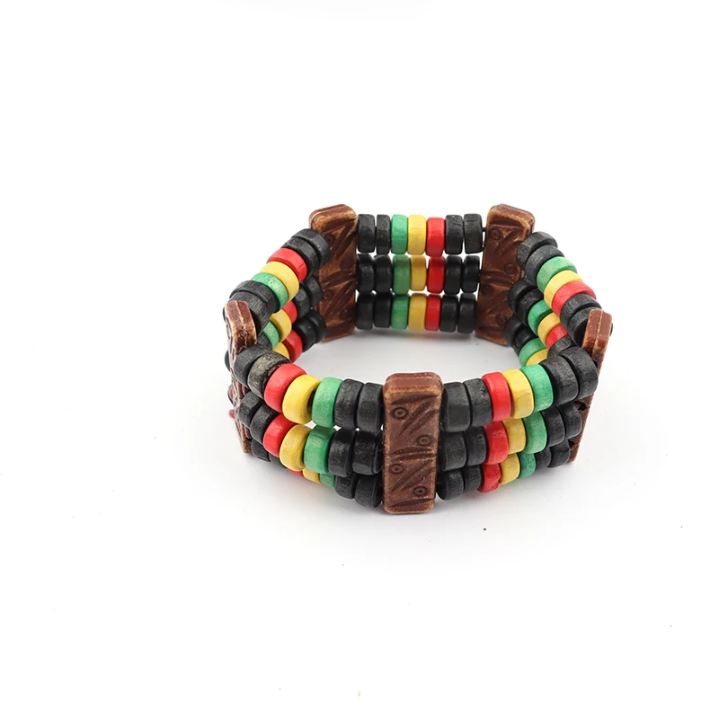 Handmade Rasta wooden Bracelets