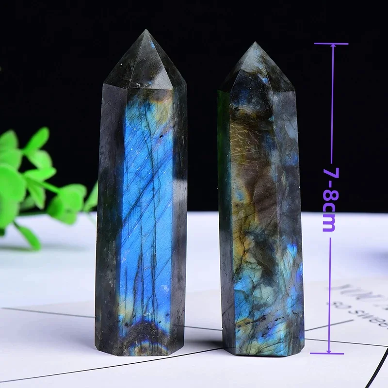 Natural Labradorite Point, a perfect crystal gift, an incense stone, the central point of a magic circle