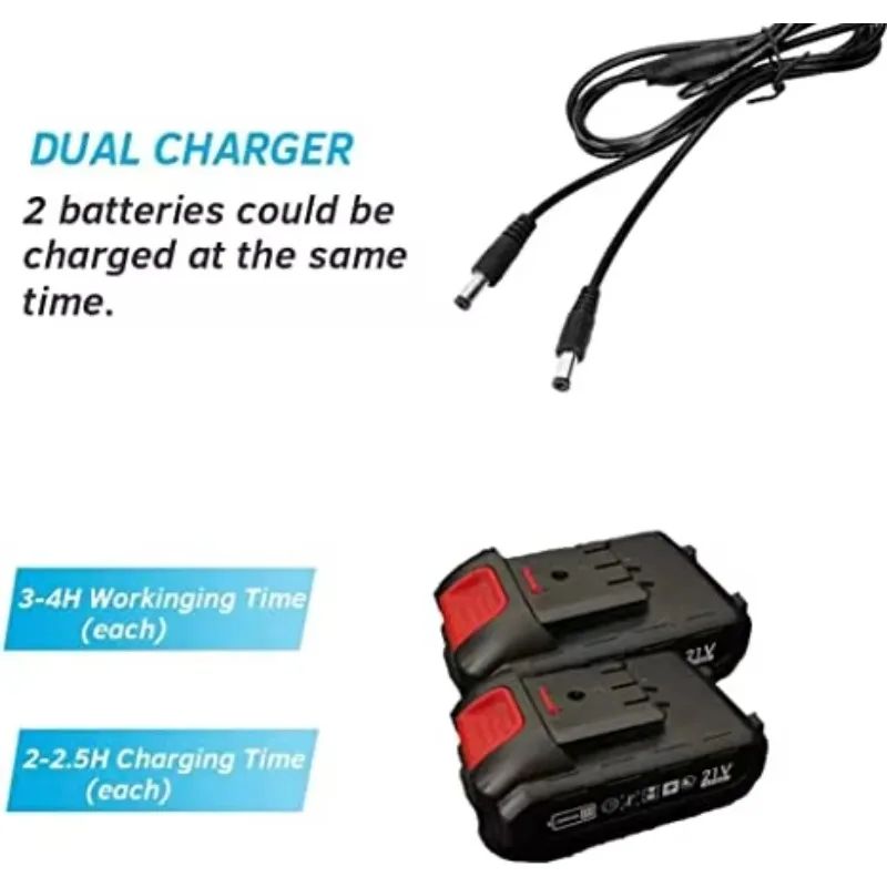 مقصات التقليم الكهربائية المهنية مقص كهربائي لاسلكي بطارية تعمل بالطاقة شجرة المتقلب مع 2 حزمة ليثيوم قابلة للشحن