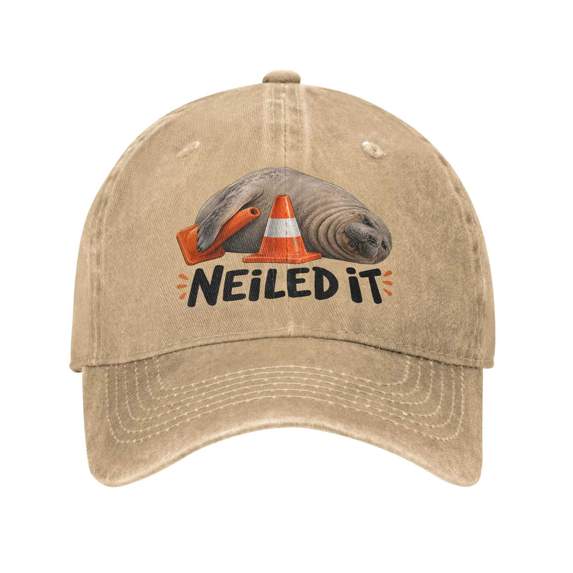 Neil The Seal Neiled It Funny Elephant Seal Meme Cap  Creative Baseball Cap Hats Visor Protection Snapback Cotton tops gorras