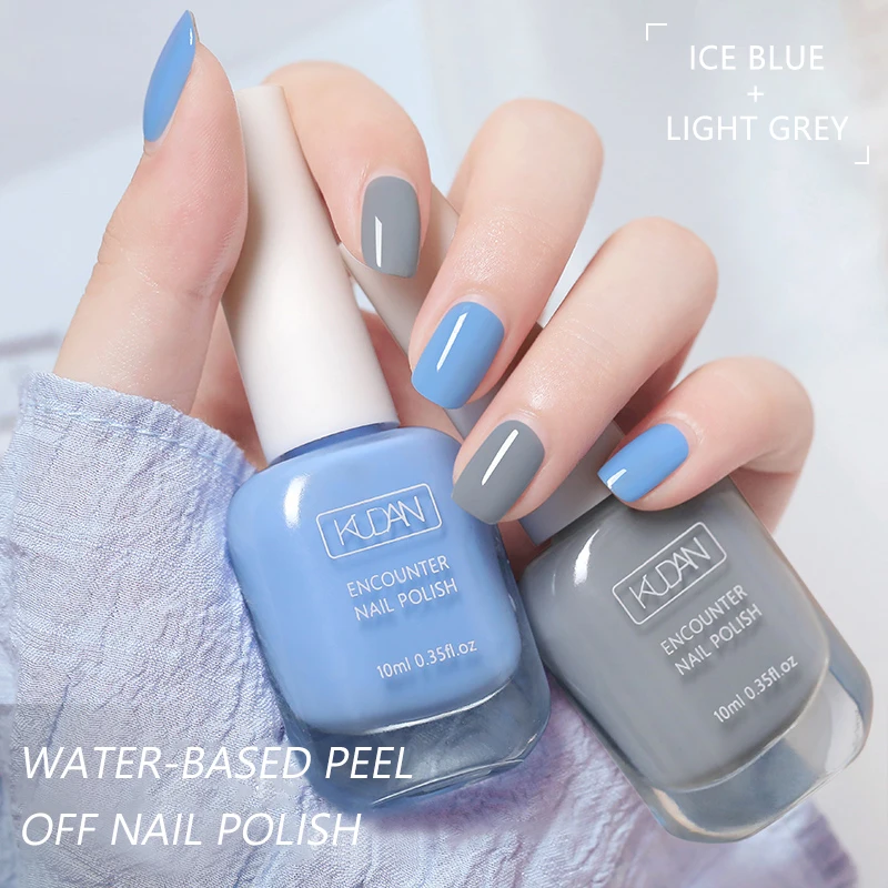 Set di smalti per unghie a base d'acqua da 2 pezzi, smalto staccabile da 10 ml, ad asciugatura rapida, a lunga durata, senza cottura, kit per manicure leggermente profumato, unghie artistiche