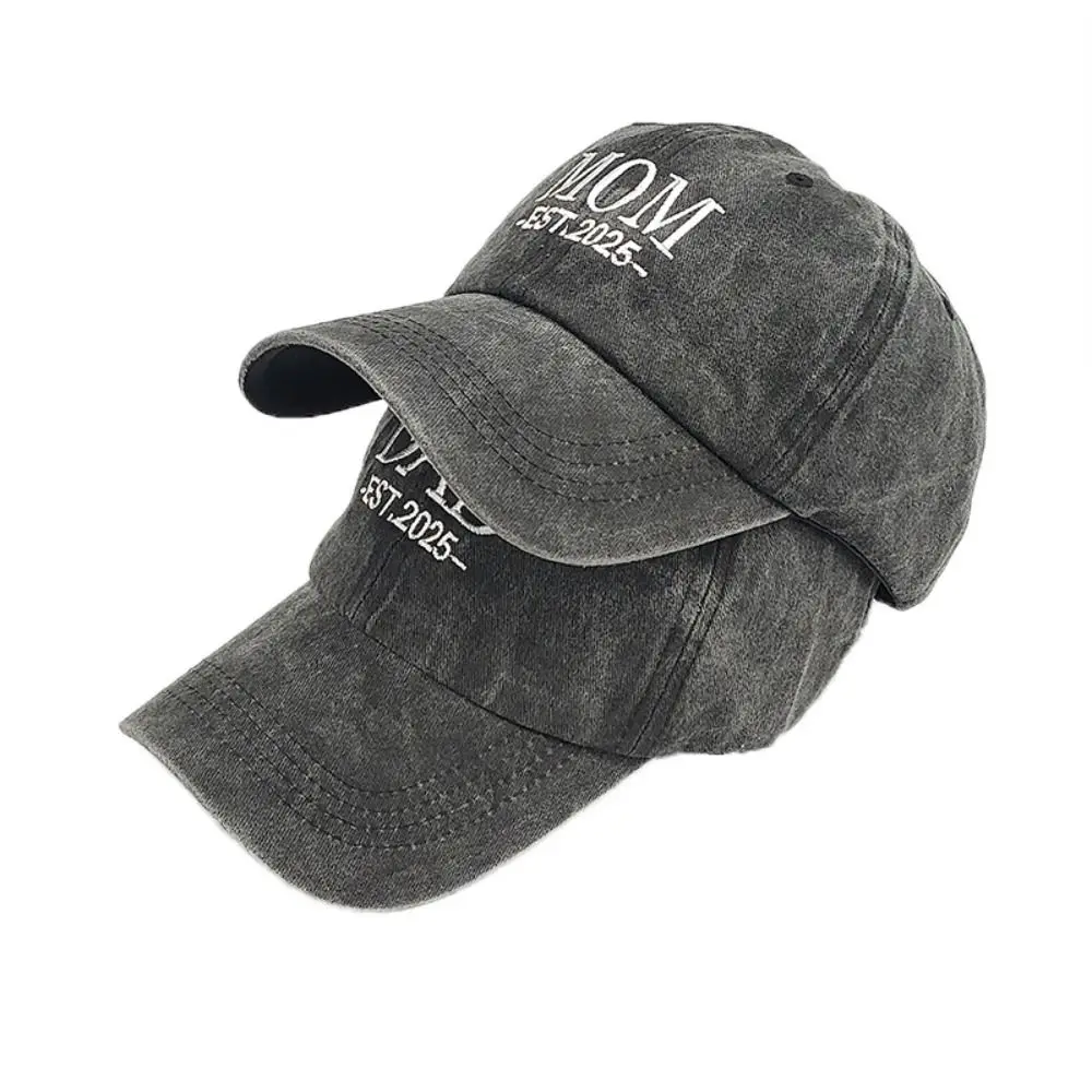 Viseras de moda papá mamá gorras de béisbol ajustable Hip-hop lavado desgastado gorra descolorida sombreros de protección solar hombre mujer