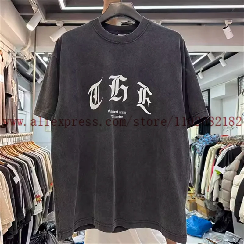 

Oversize Men Women Vintage T-shirt Sanskrit Letter Short Sleeve T Shirt Versatile Tops Streetwear Tee