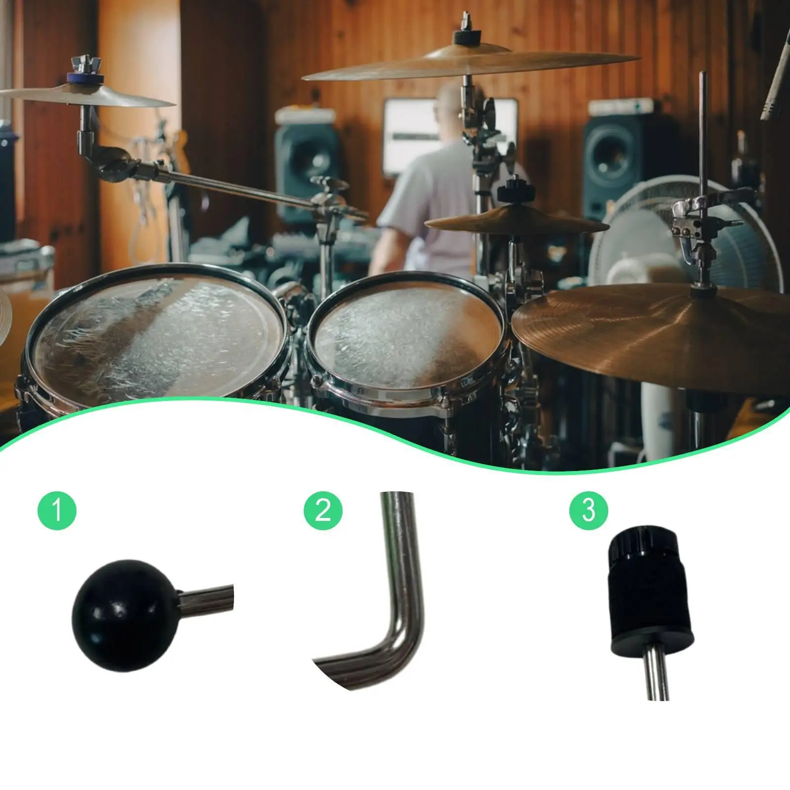Kuhglockenhalter Trommelzubehör L-Stange Kugel-Trommelständer für Percussion-Trommel-Übung und -Aufbau
