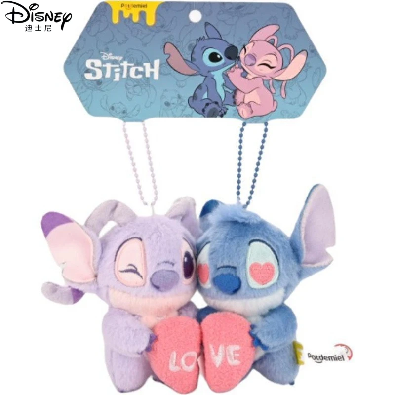 

Оригинальный рюкзак Disney Lilo and Stitch Angel Love Hug, плюшевый игровой кулон, брелок для девочек и мальчиков, маленькие подарки