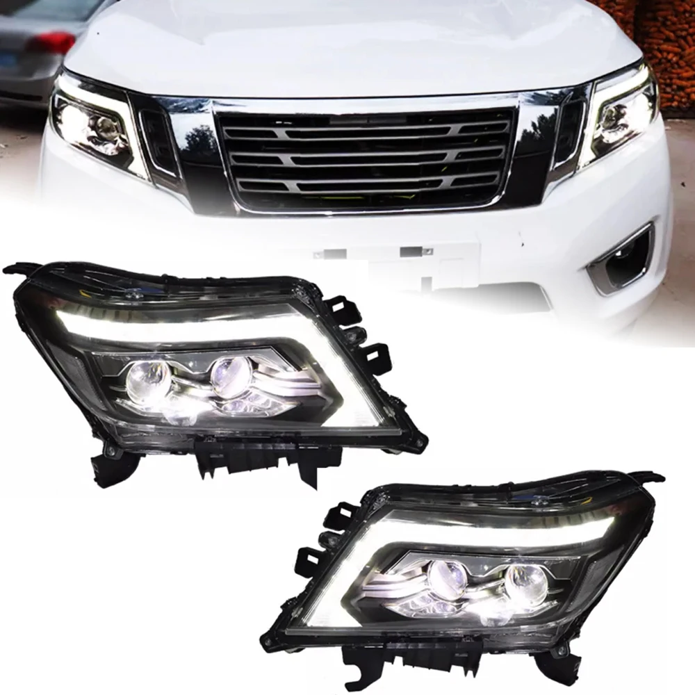 AKD Car Styling Head Lamp for Navara NP300 LED Headlight 2015-2020 Headlights NP300 DRL Turn Signal High Beam  Auto Accessories