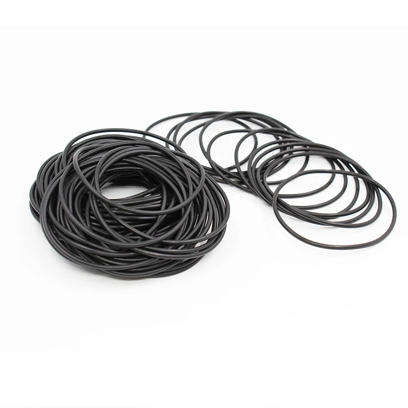 FKM O-ring CS1/1.2/1.5mm dikte groothandel Afdichtingselement Zwart fluorrubber pakking afdichtring rubber elastische Gratis Verzending