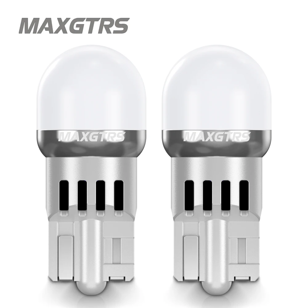 MAXGTRS T10 W5W 194 168 Soft LED Light 2SMD 3030 LED White Yellow Red For Interior Reading License Plate Dome Door Replacement B