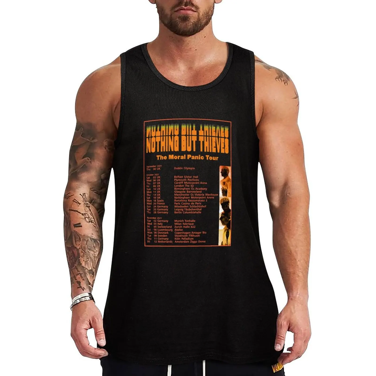 

Moral Panic Tour Essential Tank Top bodybuilding men clothes sports suits T-shirt Men's gym Men's vest