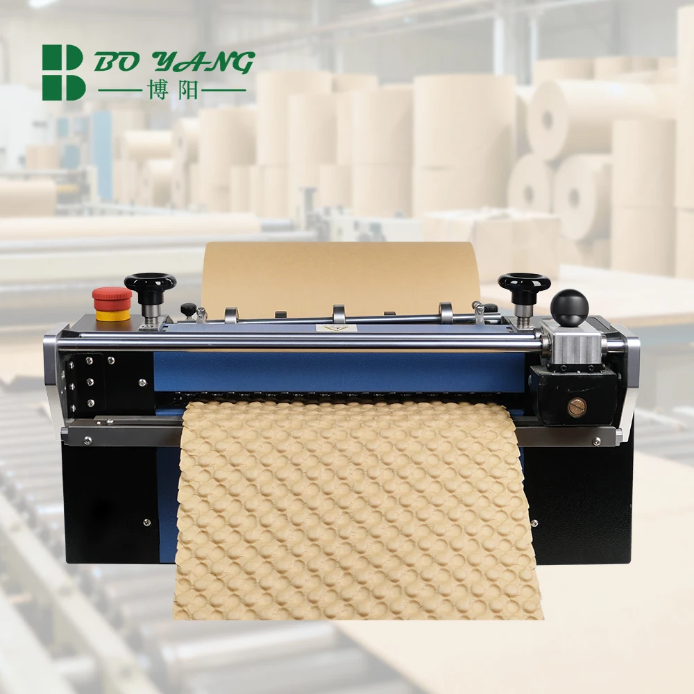 Boyang Embossing Machine Envelope Making Machine Cowhide Foam Paper Filling Wrapping Folding Roll Automatic Foam Pressing 220V