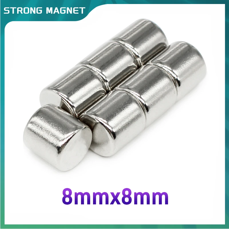 5/10/20/50/100PCS 8x8 Disc Minor Search Magnet 8mm x 8mm Thick Small Round Magnets Strong 8x8mm Permanent Neodymium Magnets 8*8