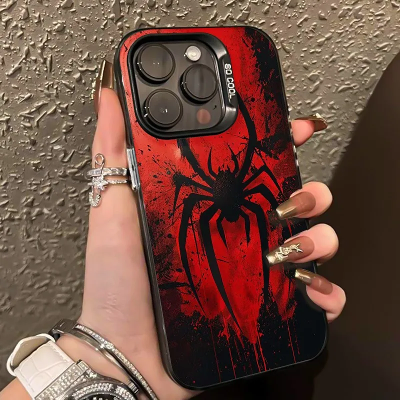 

For Samsung Galaxy A16 A26 A36 A56 A25 A24 A55 A54 A15 Cases Black Spider Phone Case For S25 FE S24 S23 S22 S21 Ultra Plus Cover