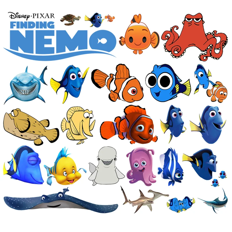 Disney PIXAR Finding Nemo cartoon children clothes Patch Iron-on transfers for clothing vinyl stickers