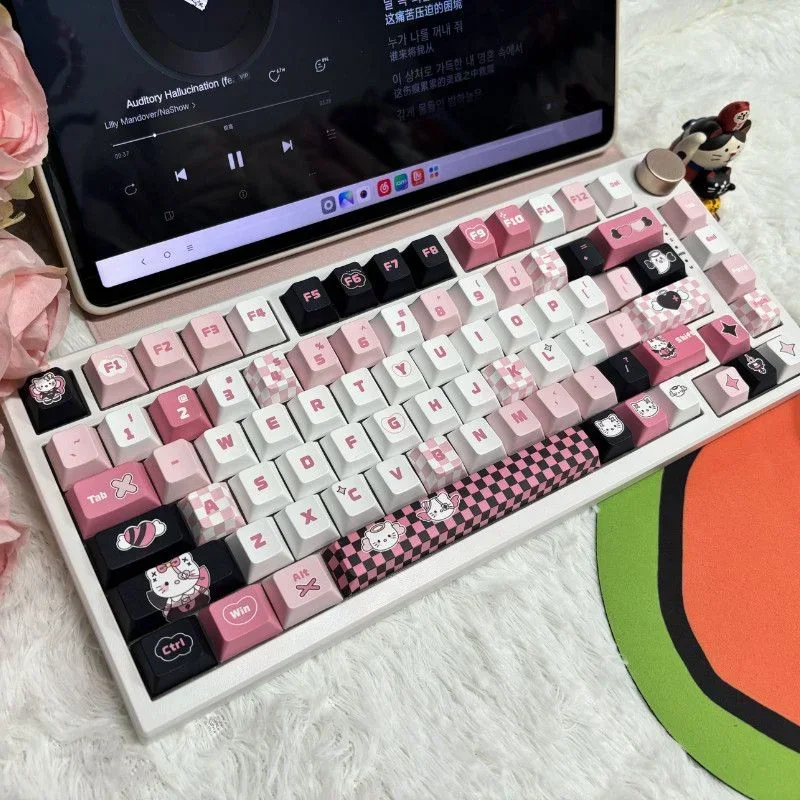 

Sanrio Kawaii hello kitty Cinnamoroll колпачки для клавиш PBT механическая клавиатура колпачки для клавиш CHERRY очень милые аксессуары для клавиатуры