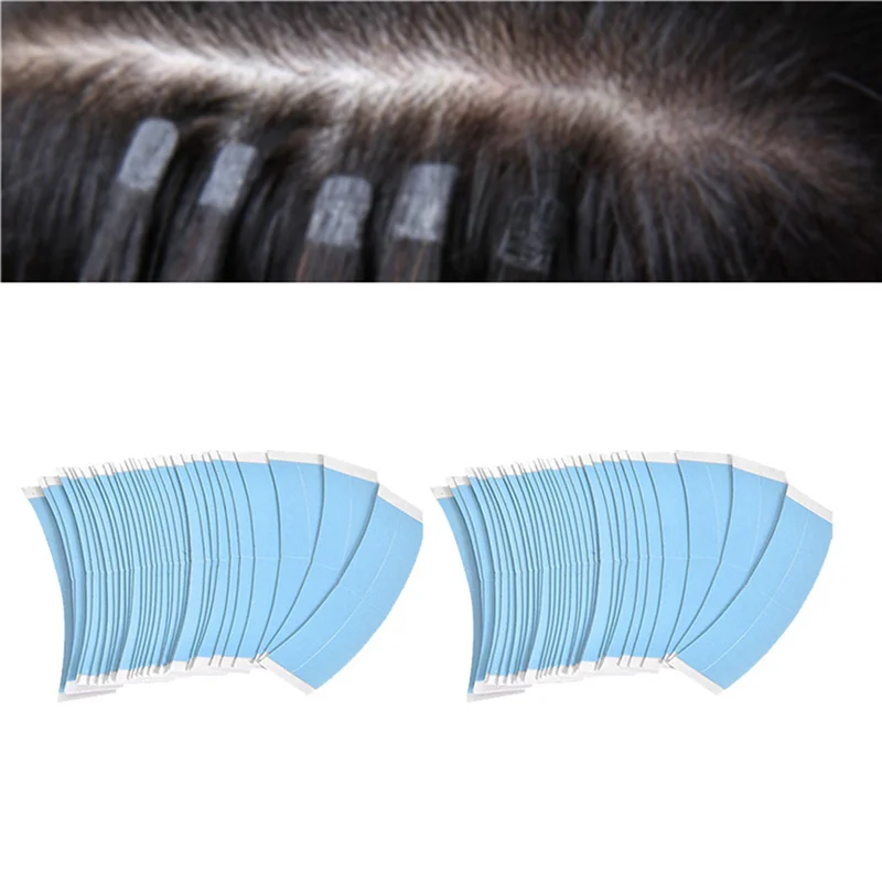 M17K-72Pc/ロット強力な固定かつらダブルテープかつら接着剤拡張ヘアストリップ防水かつらレースかつらスリッティングライン
