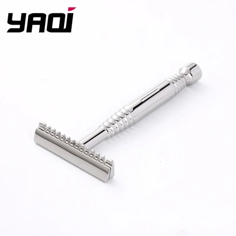 Men Razor YAQI Safety Beard Shaver Romulus Open Comb Polished 316 stainless Steel AC Blade Single-edged Mens Shaving