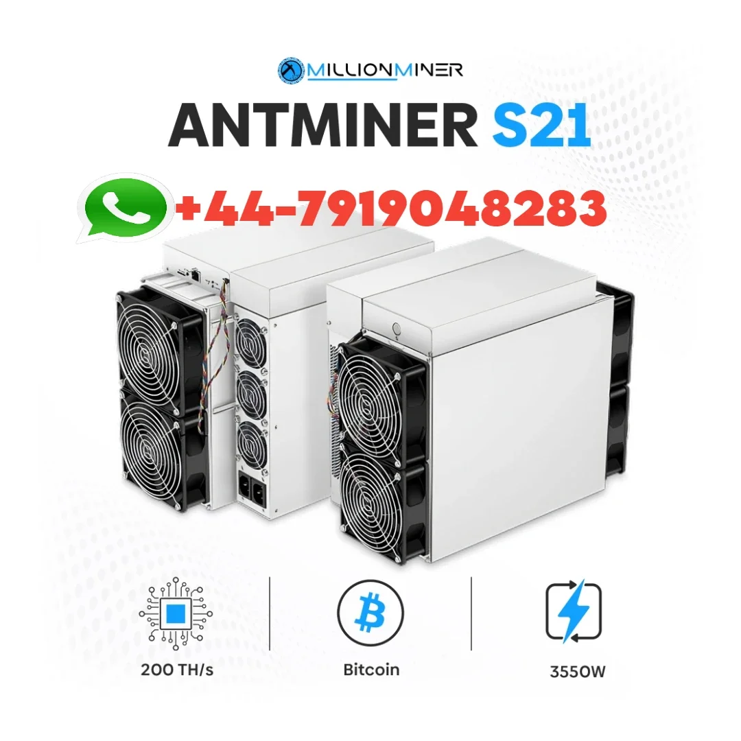 

Q1 IN STOCK NEW Bitmain Antminer S21 200th/s 3500W BTC Miner With Warranty!