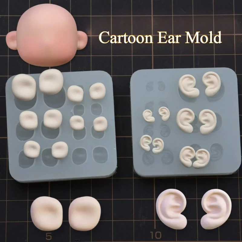 

Cartoon Ultra-light Clay Ear Mold Positive Proportional Q Version Soft Pottery Silicone Doll Figure Handmade DIY Ear Molds