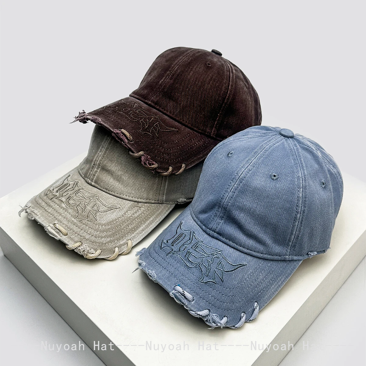 Unisex Hip-Hop Geflochtene Seil-Baseballkappe mit Buchstaben-Stickerei, Vielseitige Streetwear Schirmmütze, Modische Outdoor-Kappe