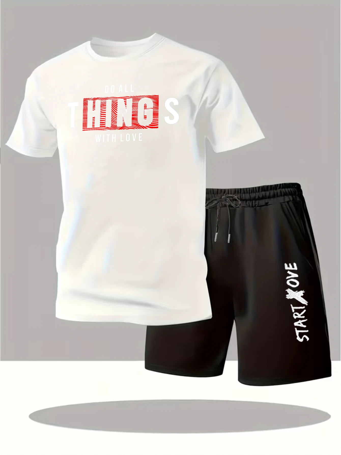 Men's sets 2025 New Fashion men's Tracksuit set Y2k tracksuits sweat suit Printed men's suits Short sleeve Graphic sets for men