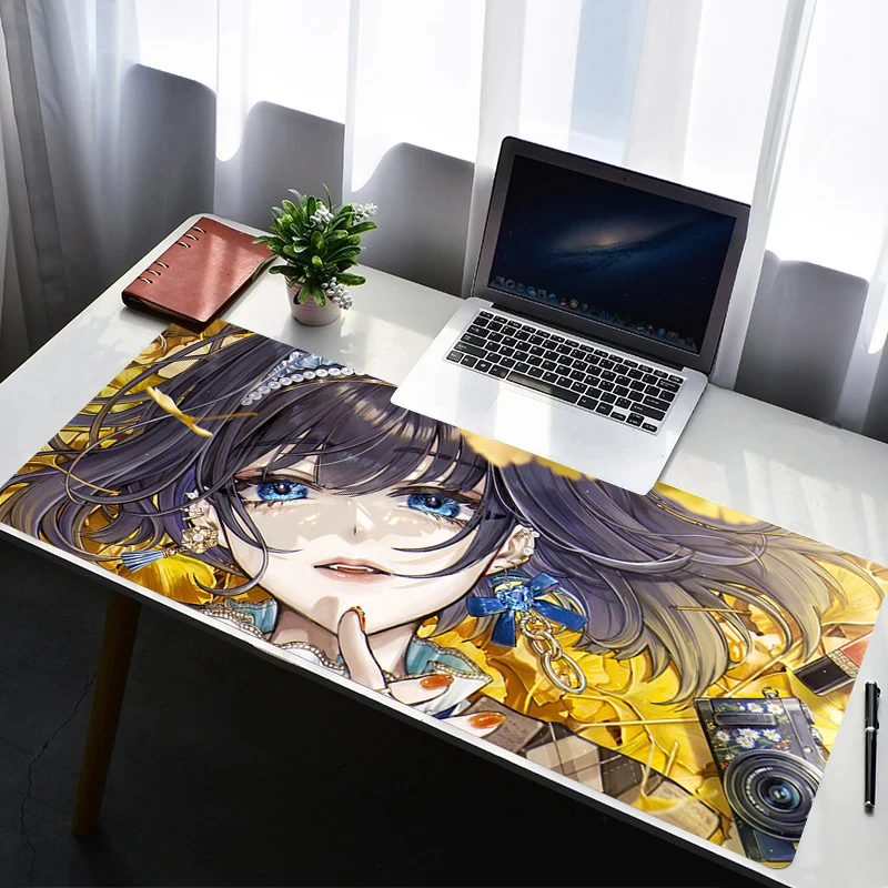 

Коврик для мыши, коврик для игрового стола для ноутбука, коврик для мыши Hololive Ouro Kronii, аниме, офисный высококачественный компьютерный ковер, геймерский коврик для клавиатуры