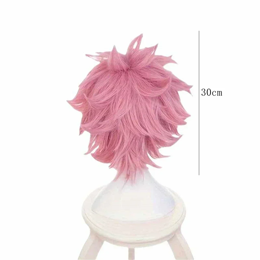 Anime My Hero Academia Heat Resistant Hair Role Play Wigs Ashido Mina Pink Cosplay Synthetic Wigs