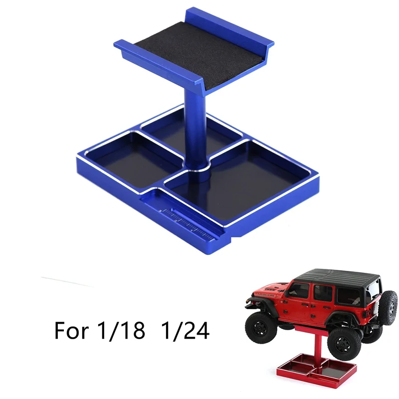 

RC Car Metal Work Stand Repair Station Display Platform for 1/18 1/24 RC Car TRX4M SCX24 AX24 FCX24