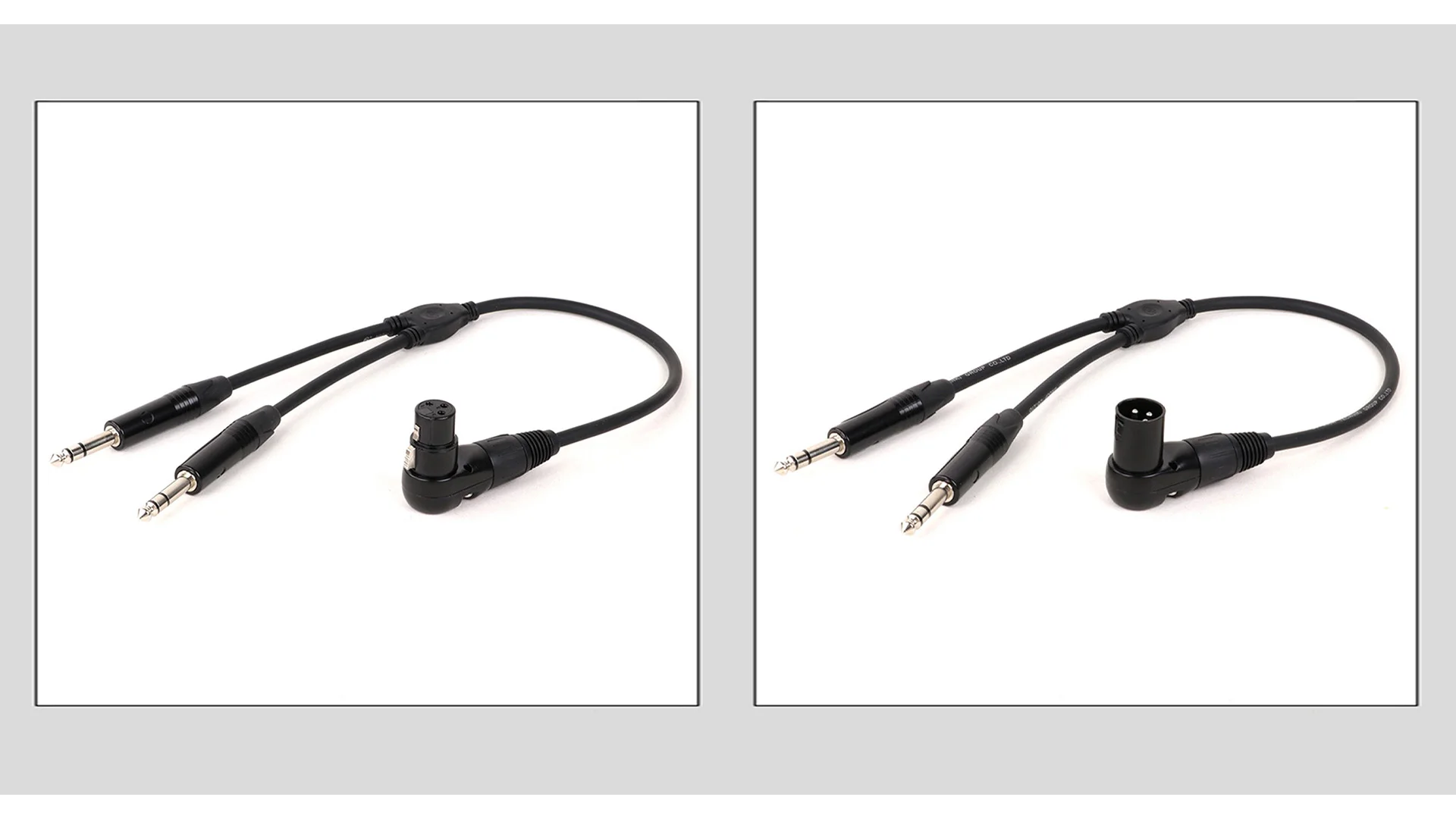 Profession elle Dual 6,35mm Trs Buchse an 3-polige rechtwinklige Buchse/Stecker xlr y Splitter Adapter kabel für Gitarren mikrofone 0,3 m 0,5 m – Detail 4