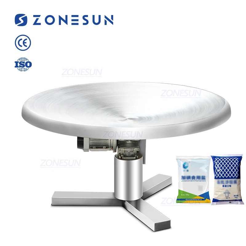 

ZONESUN ZS-LP1200L Electric Variable Speed Automatic Stainless Steel Rotary Accumulating Table For Packaging Machine