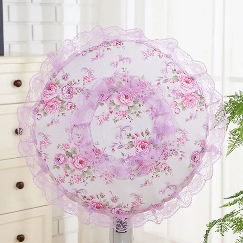 Lace Flower Electric Fan Cover Anti-pollution Anti Pinch Hand Protective Mesh Fan Cover Dustproof Universal