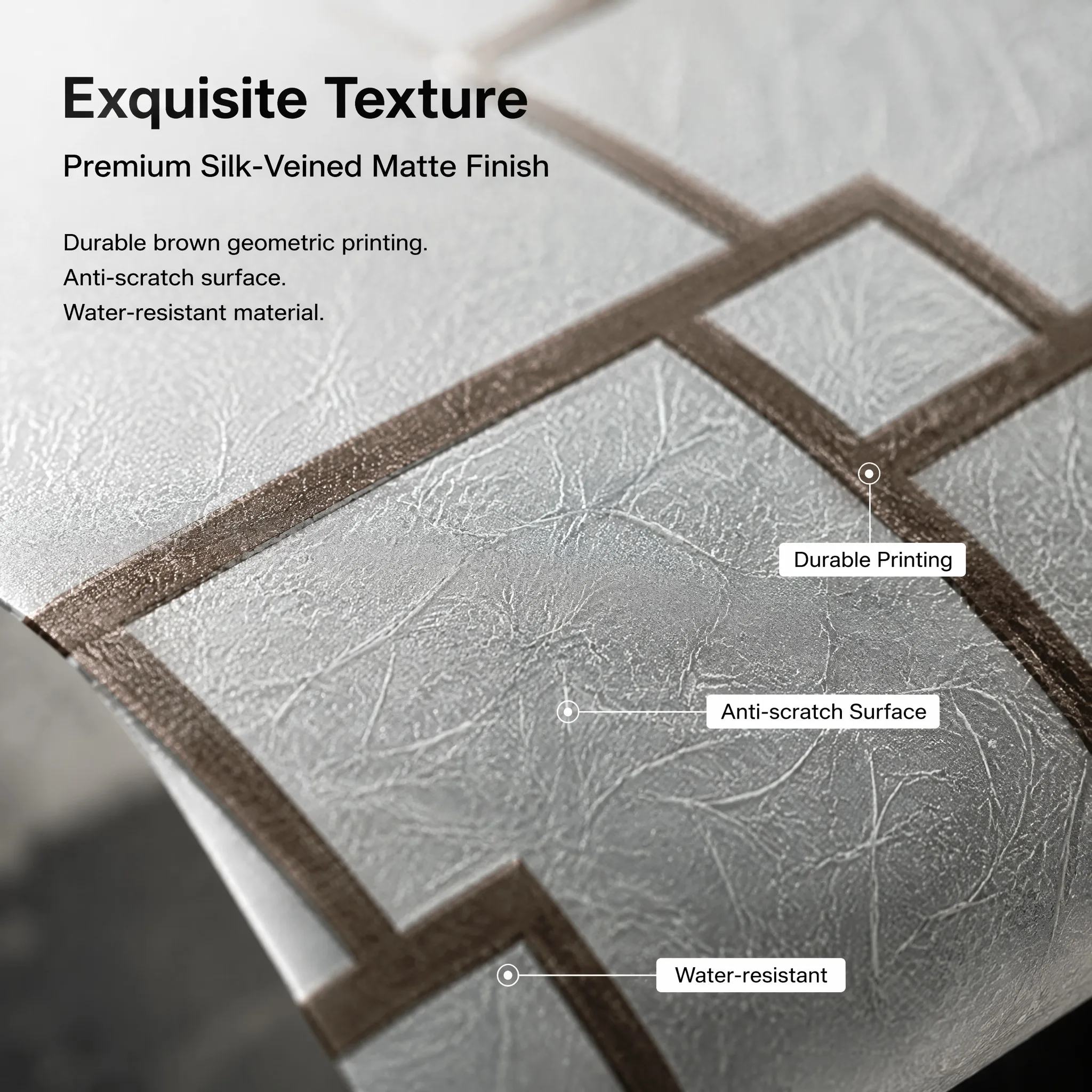 Self-Adhesive Modern Chinese Lattice Geometric Frosted Window Film, Waterproof UV Block Removable No Residue Silk Textured