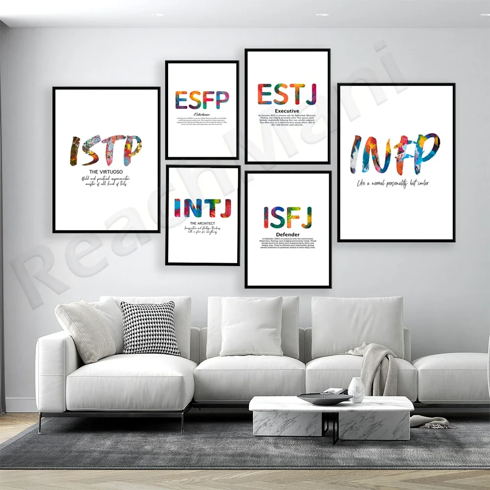 ISTP, ENTP, ENTJ, ISFJ, ENFJ, ENFP, INTP, INFP, 16 personality type qoutes, inspirational quotes wall art quote poster print