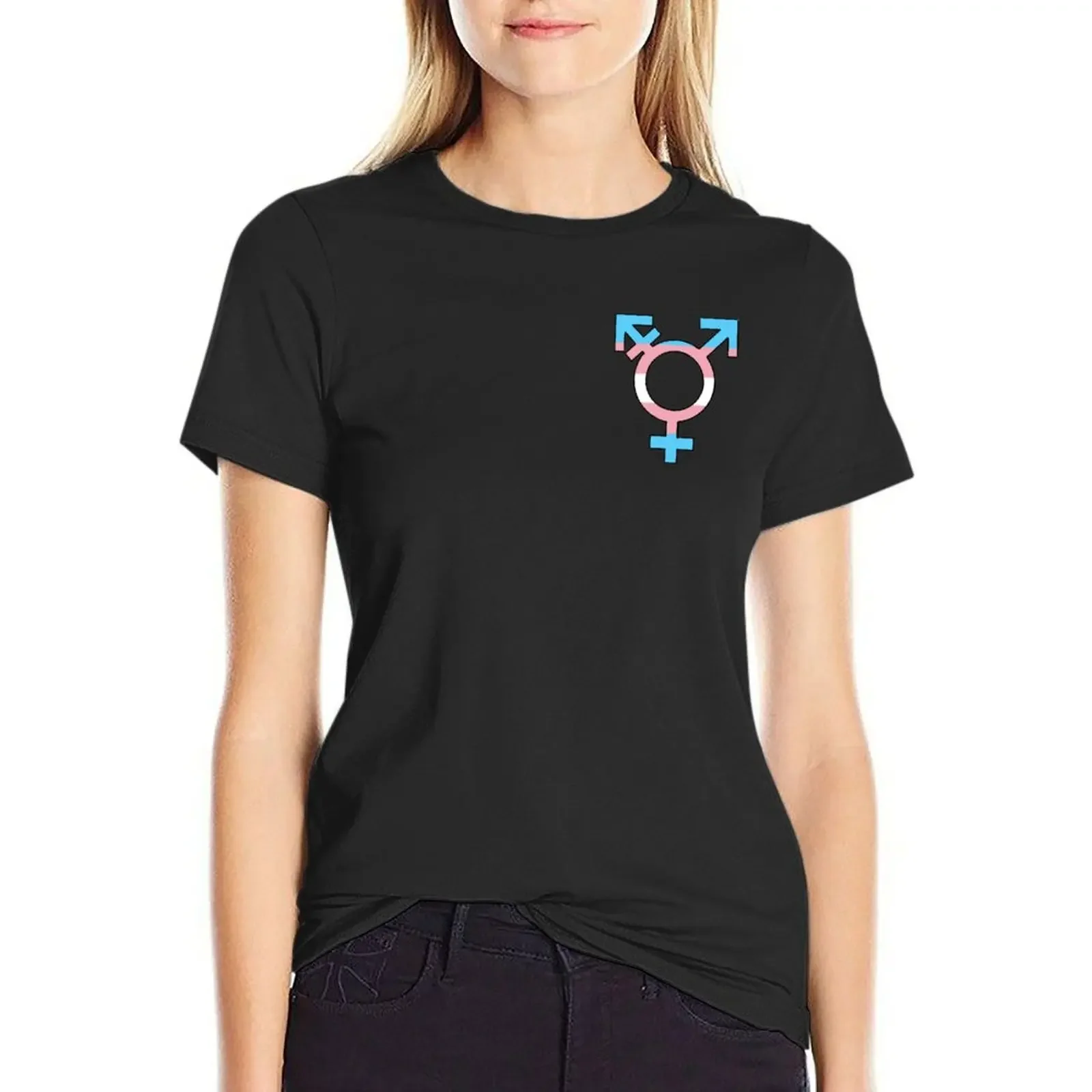 

Trans Pride Symbol T-Shirt cute clothes heavyweights sports fans t-shirts for Women loose fit