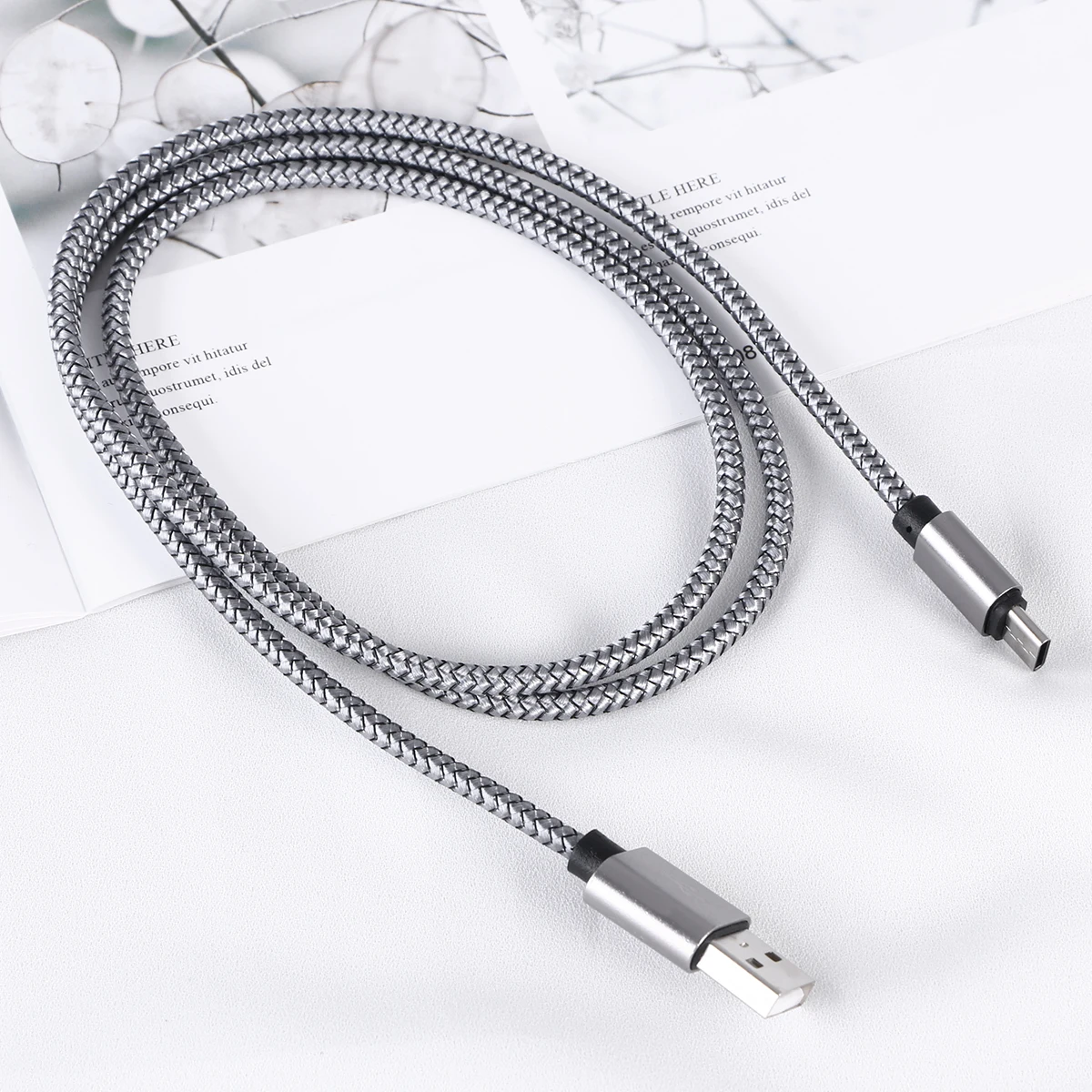 

2.0a USB C Cable 1m Nylon Braided Fast Data Sync for Galaxy S9 S8 Plus Note 8 P9 Honor 5 3t