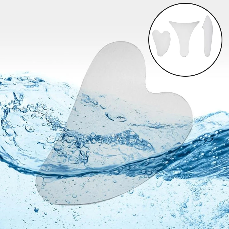 

1 шт., скребок Гуа Ша из нержавеющей стали, массажер для лица, шеи, тела, гуаша, массажный инструмент для ухода за кожей лица, доска Гуаша, массажер для лица