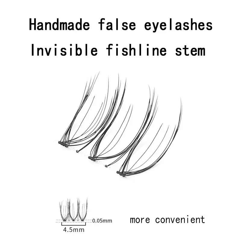 Invisible Transparent Band Fake Eyelashes Natural Simulation Soft Lashes Segmented Individual Cluster U-shaped Manga Eye Lashes