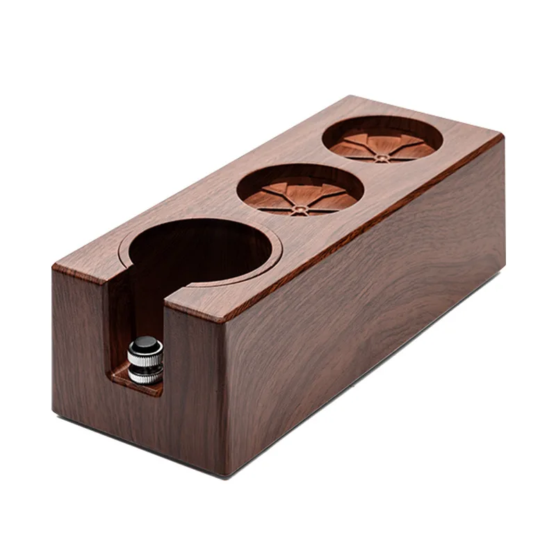 

Wood grain coffee powder press seat Italian coffee utensils storage seat 51/58mm universal powder press cloth powder holder