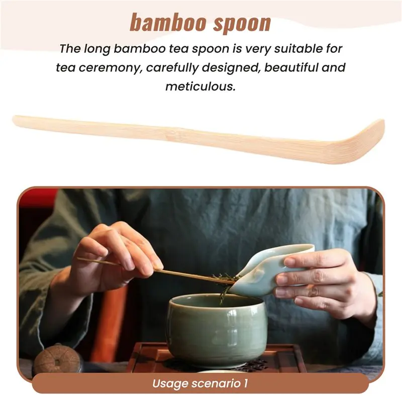 10Pcs Retro Natural Bamboo Matcha Scoop Tea Tools Powder Matcha Spoon Japanese Tea Ceremony Tools Matcha Tea Measure Limited Tim