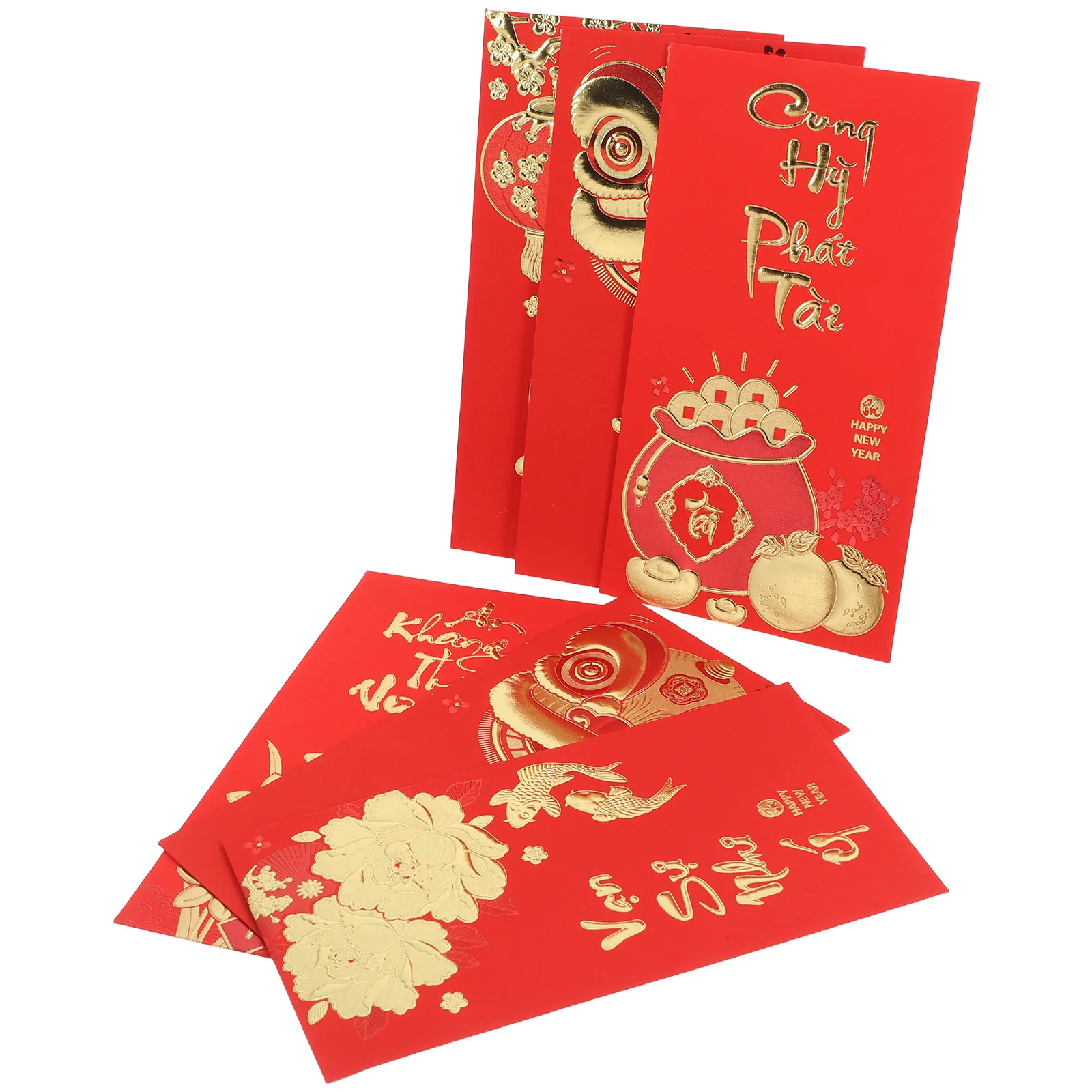 

36 шт., красные конверты на 2025 год, традиционные китайские новогодние красные пакеты, яркие цвета, мешочки для денег на удачу, весенний фестиваль