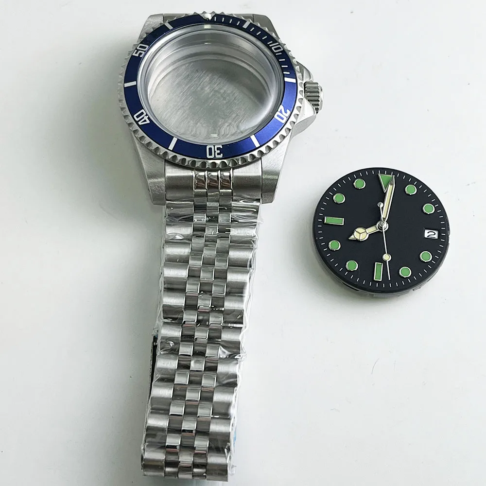 39.5 mm vintage accessory Case, strap, for NH35/NH36 movement modified stainless steel bezel one-way rotation accessory