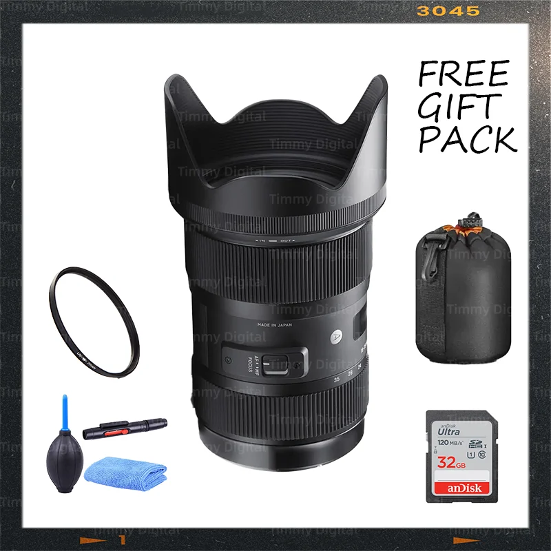 Lente Sigma 18-35mm F1.8 DC HSM Art, Lente Zoom Grande Angular para Montagem Canon ou Nikon, Formato APS-C