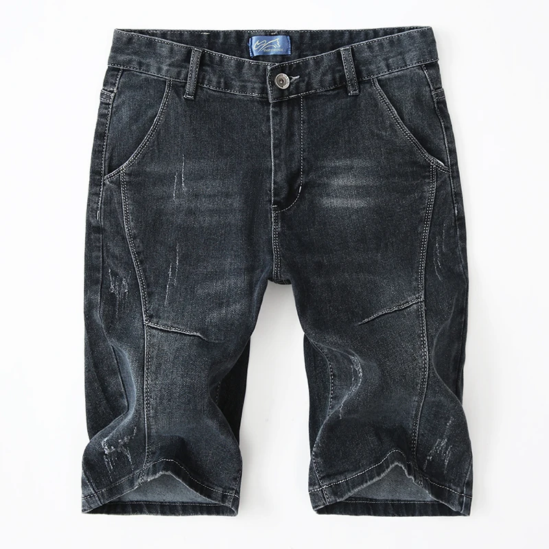 

plus Size Men's Denim orts Summer Thin Faionable Five-Point Loose Fit Outerwear Casual Straight Leg Jeans Youth Trend