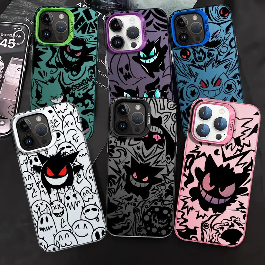 Comic Poison G-Gengar Phone Case for iPhone 15 16 Plus 11 12ProMax 14 Pro 13 15ProMax 14Plus Shell Funda Fitted Cover