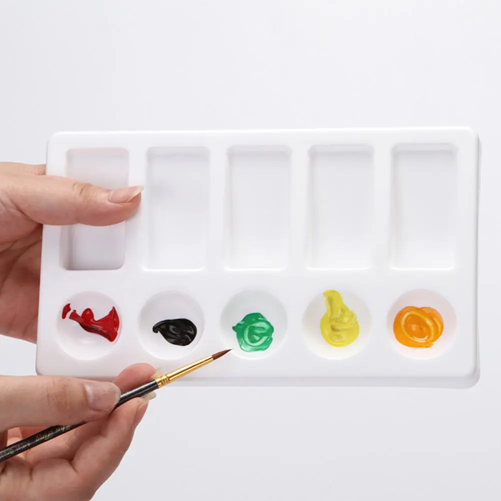 

3 Pcs Pallet Plastic Palette Paint Trays Painting Color Watercolor Paints Mixing White