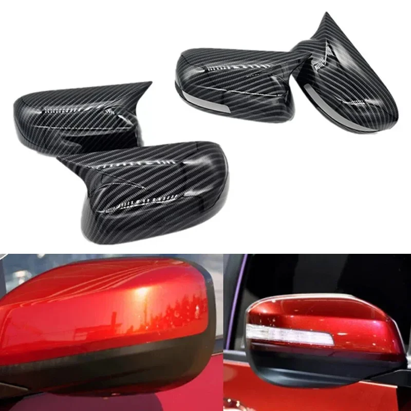 

ABS Car Rearview Side Mirror Cover For Honda City 2009-2013 Wing Cap Outer Door Back View Case Trim Sticker Carbon Fiber Look