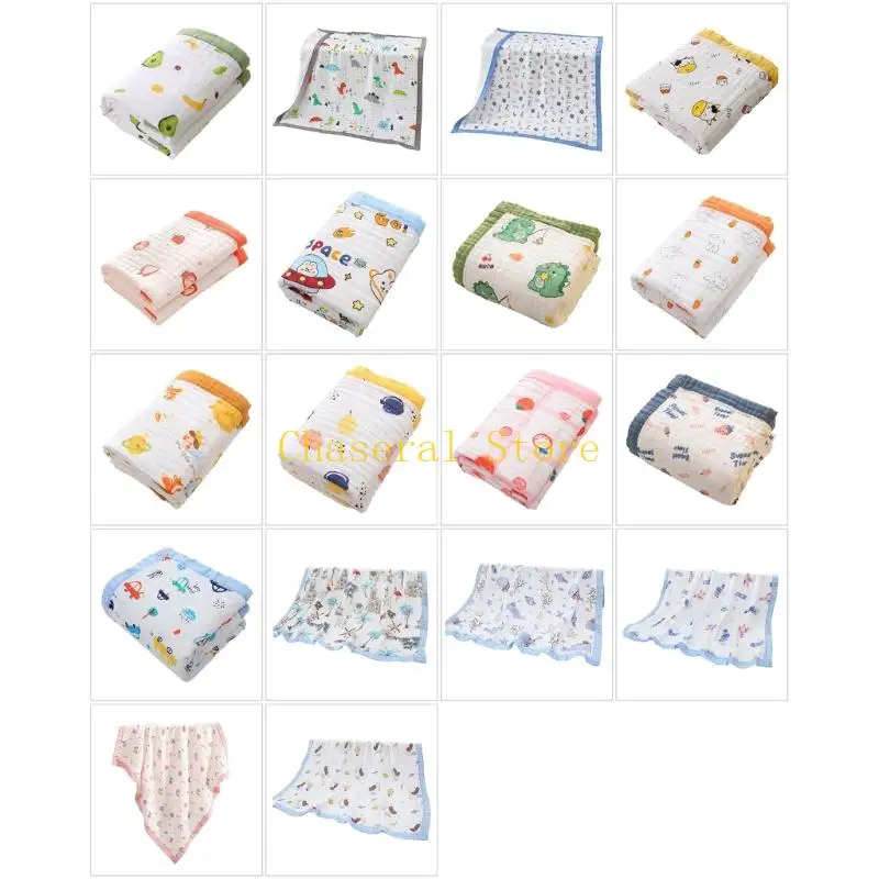 

E7CE Large Size Infant Bath Blanket Gauze Bath Towel 6-layer for Delicate Skin Quick Drying and Breathable