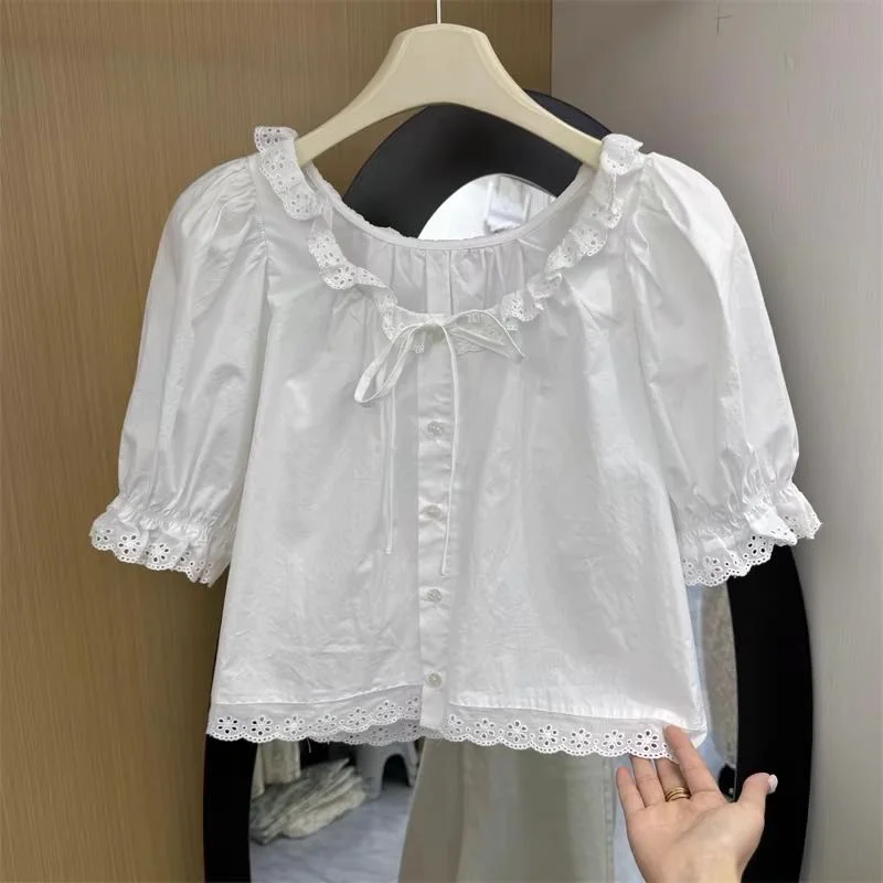 summer-new-white-lace-splicing-ort-sve-irt-design-sense-top-guangzhou-thirteenth-fac-women's-faionable-sunscreen
