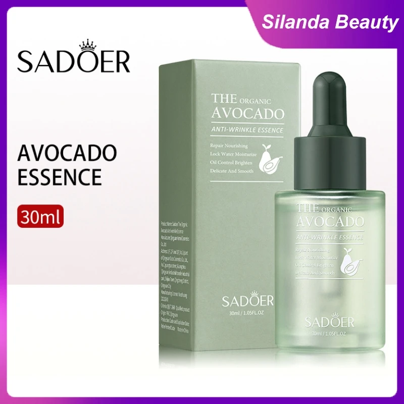 Silanda Beauty Organic Avocado Serum Anti Wrinkle Skincare Face Essence Oil Control Rejuvenation Acne Removal Facial Serum 30ml