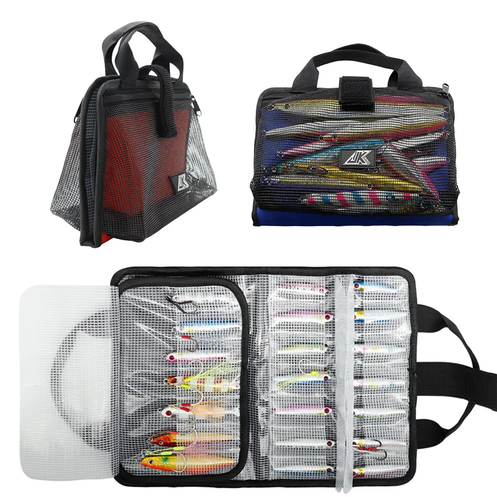 

Fishing Jig Storage Bag Multi-Purpose Lead Jig Head Metal Jig Lure Storage Protective Cover Fishing Tackle Storage Bag 5 Colors