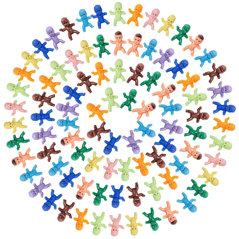 10/30/50pcs Mini Plastic Babies Miniatures, Bulk Tiny Baby Figurines Home Desk Ornament, DIY Craft Baby Shower Decoration